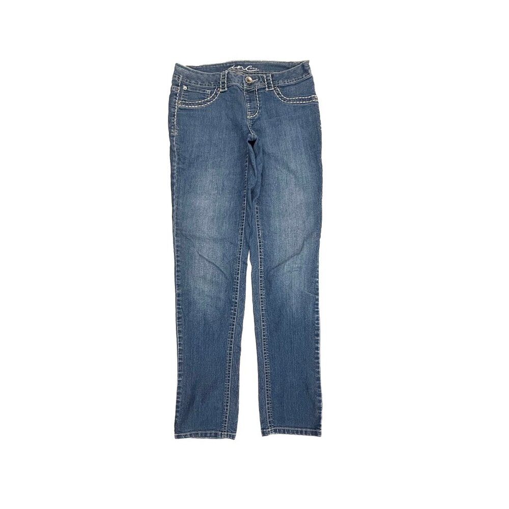 INC International Concepts Straight Leg Women's size S Dark‎ Blue Denim jeans